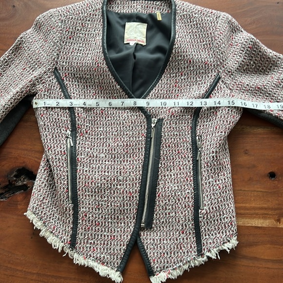 Rebecca Taylor Cropped Blazer with Leather Details - Picture 10 of 13